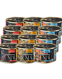 MAU Pate and Fillet Mix příchutí Hovězí, krůtí a ryba 12x185 g mokré krmivo pro kočky