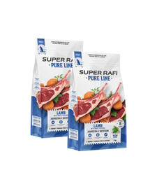 SUPER RAFI Pure Line Lamb with Sladké brambory 2x9 kg suché krmivo pro psy