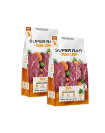 SUPER RAFI Pure Line Hovězí se sladkými bramborami 2x9 kg suché krmivo pro psy