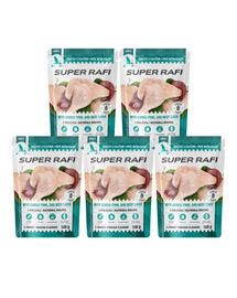 SUPER RAFI s perličkou a hovězími játry 5x500 g mokré krmivo pro psy