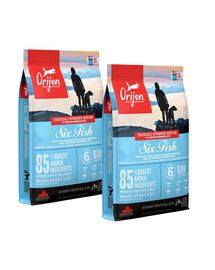 ORIJEN 6 Fish Dog 2x6 kg granule pro psy všech plemen a každého věku