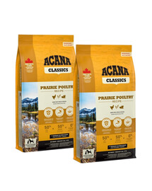 ACANA Classic Prairie Poultry 2x14,5 kg granule pro psy všech plemen a věkových kategorií