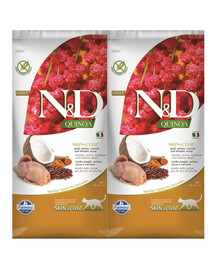 FARMINA N&D Quinoa Cat Skin Coat křepelčí krmivo 2x5kg pro kožní problémy koček