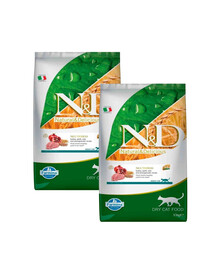 FARMINA N&D Ancestral Adult Cat Neutered 2x10 kg – krůta, špalda, oves a granátové jablko