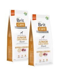 BRIT Care Hypoallergenic Junior granule pro velká plemena s jehněčím masem 2x12 kg