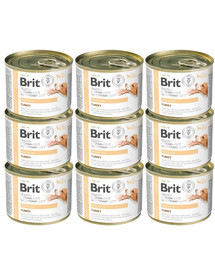 BRIT Veterinary Diet Grain Free Hepatic 12x200 g krůtí s hráškem pro psy s onemocněním jater