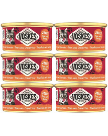 VOSKES Jelly Tuna with Shrimp 6x85 g100% tuňák s krevetou v želé, doplňkové krmivo pro kočky