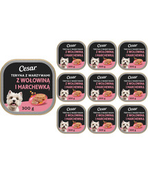 CESAR se zeleninou 10x300 g krmivo pro psy s telecím masem a mrkví