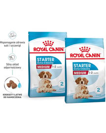 ROYAL CANIN Medium Starter Mother&Babydog 2x15 kg krmivo pro březí a kojící feny a štěňata od 4 do 8 týdnů věku, střední plemena