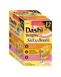 INABA Cat Dashi Delights Silky Broth Mix příchutí s kuřecím masem 12x40 g