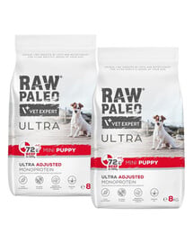 RAW PALEO Ultra Beef Mini Puppy 2x8kg pro štěňata malých plemen hovězí