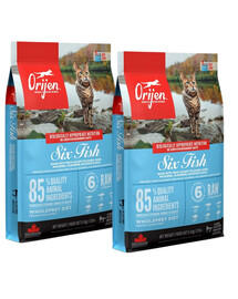 ORIJEN 6 Fish Cat 2x5.4 kg krmivo pro dospělé kočky