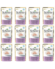 SCHESIR Tuňák s kuřecím masem a šunkou 12x50g