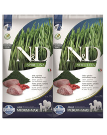 FARMINA N&D Spirulina Adult Medium&Maxi Lamb & Wolfberry 2x7 kg