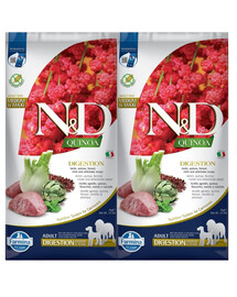 FARMINA N&D Quinoa Dog Adult Medium&Maxi Digestion Lamb & Fennel 2x7 kg