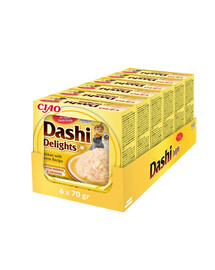 INABA Cat Dashi Delights Kurczak i ser 6x70 g