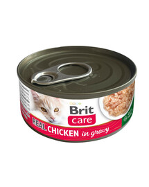 BRIT Care Cat Real Chicken in Gravy 80 g kuřecí řízky ve vývaru, mokré krmivo pro kočky