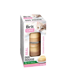 BRIT Care Cat Double Layer Mousse Real Chicken with Duck 6x25 g kuřecí a kachní pěna pro kočky