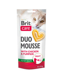 BRIT Care Cat Creamy Duo Mousse Chicken and Pumpkin 4x14 g krémová kuřecí a dýňová pochoutka pro kočky