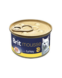 BRIT Premium by Nature Cat Mousse with Turkey 85 g mus z indykiem, mokra karma dla kotów
