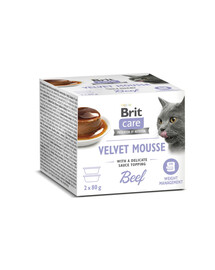 BRIT Care Cat Velvet Mousse Beef 2x80 g pěna s hovězím masem, mokré krmivo pro kočky