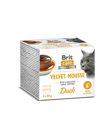 BRIT Care Cat Velvet Mousse Duck 2x80 g pěna s kachnou, mokré krmivo pro kočky