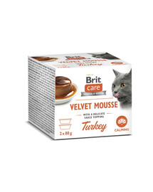 BRIT Care Cat Velvet Mousse Turkey 2x80 g krůtí pěna, mokré krmivo pro kočky