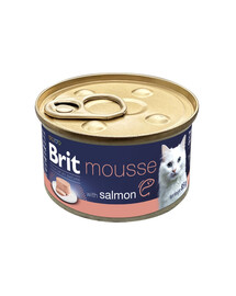 BRIT Premium by Nature Cat Mousse with Salmon 85 g mus z łososiem, mokra karma dla kotów
