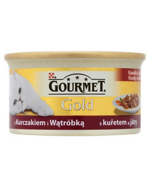 GOURMET Gold Kuře a játra v omáčce 85 g