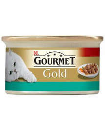 GOURMET Gold losos a kuřecí v omáčce 85 g