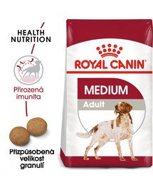 ROYAL CANIN Medium adult 15+3 kg ZDARMA granule pro dospělé střední psy