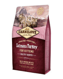 CARNILOVE  Kitten Losos/Krůtí pro koťata 400 g