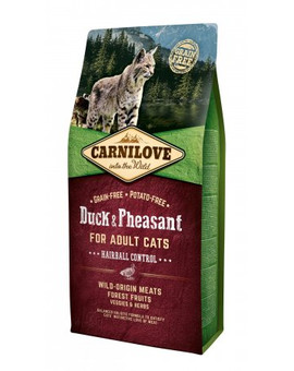 CARNILOVE Cat Duck&Pheasant Adult Hairball Control 6kg