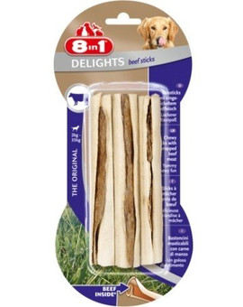 8IN1 Pamlsek Beef Delights Bone Sticks 3ks