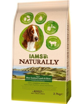 IAMS Naturally Adult Dog rich in New Zealand Lamb & Rice 2,7 kg