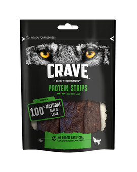 CRAVE Dog Protein Strips Beef With Lamb 55 g