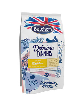BUTCHER'S Delicious Dinners Cat dry Chicken 2 kg
