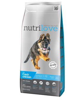 NUTRILOVE Dog Junior Large Fresh Chicken 3kg