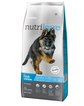 NUTRILOVE Dog Junior Large Fresh Chicken 12kg