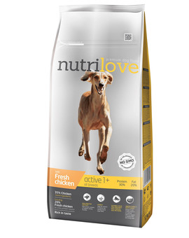 NUTRILOVE Dog ACTIVE Fresh Chicken 12kg