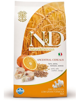 N&D Low Grain Dog Adult Mini Codfish & Orange 2,5 kg