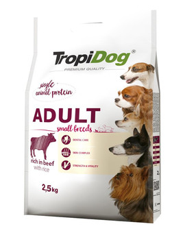 TROPIDOG Premium Adult S Beef&Rice 2,5kg