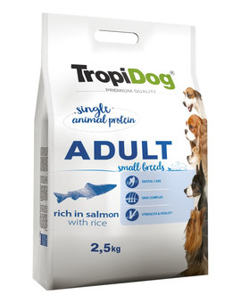 TROPIDOG Premium Adult S Salmon&Rice 2,5 kg