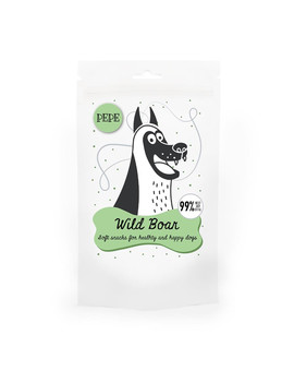 PAKA ZWIERZAKA PEPE Mini Chunkies Wild Boar 80g pamlsek z kance