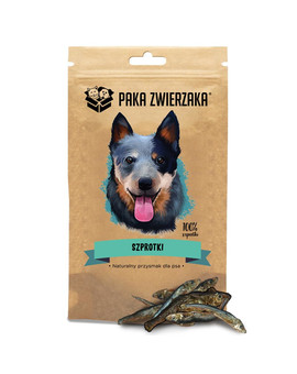 PAKA ZWIERZAKA​  Šproty 100% 60g přírodni pamlsek pro psy