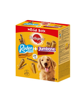 PEDIGREE Mega Box Rodeo i Jumbone s kuřecím a hovězím masem 780g