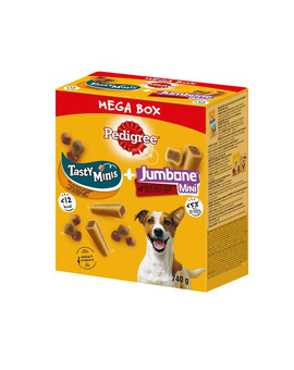 PEDIGREE Mega Box Tasty Minis i Jumbone Mini kuřecí a hovězí 740 g