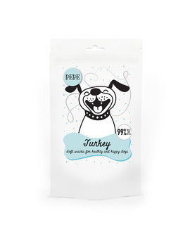 PAKA ZWIERZAKA PEPE Mini Chunkies Turkey 80g pamlsek z krůty