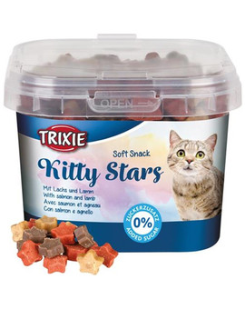 TRIXIE Soft Snack Kitty Stars - hvězdičky s lososem a jehněčím 140 g