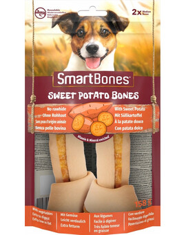 SmartBones Sweet Potato Bones M 2ks kosti pro psy středních plemen